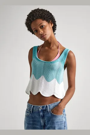 Pepe Jeans Stricktop GALEA mit Wellensaum