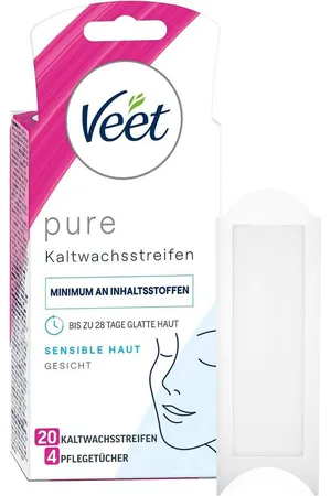 Veet Kaltwachsstreifen für Haarentfernung im Gesicht, 20 St., für sensible Haut, mit EASY-GELWAX TECHNOLOGIE - Verkäufer: PENNGUIN-DE
