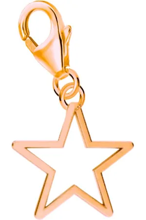 Goldene Hufeisen Charm Stern Stern Charm Anhänger 925 Sterling Silber Gelbgold vergoldet, Rosegold vergoldet - Verkäufer: