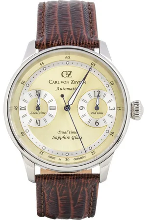 CARL VON ZEYTEN Automatikuhr Schönmünzach CVZ0086CRS, Armbanduhr, mechanische Uhr, Herrenuhr, Made in Germany, Dualzeit