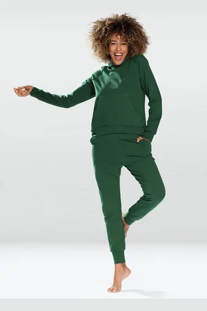 DKaren Freizeitanzug Damen Jogginganzug Hausanzug Baumwolle (Set, 2-tlg., Kapuzenpullover + Sweathose), Baumwolle - Verkäufer: Makoma