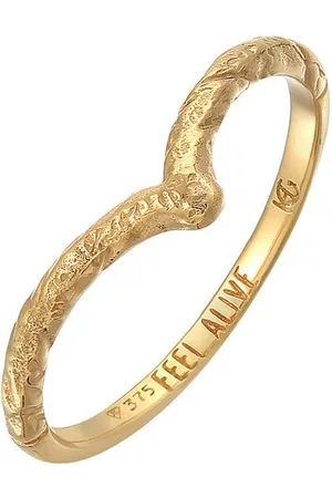 Haze & Glory Fingerring V-Form Vintage - Feel Alive 375 Gelbgold, Boho - Verkäufer: JULIE & GRACE GmbH