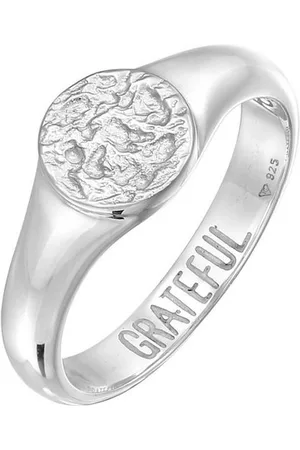 Haze & Glory Partnerring Siegelring Rund - Grateful 925 Sterling Silber - Verkäufer: JULIE & GRACE GmbH