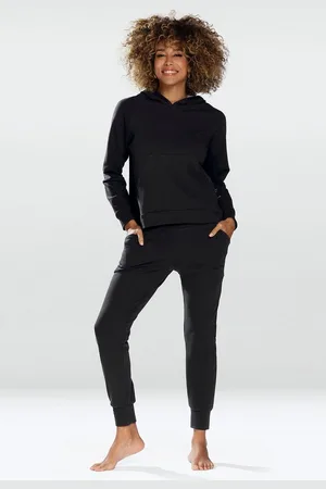 DKaren Freizeitanzug Damen Jogginganzug Hausanzug Baumwolle (Set, 2-tlg., Kapuzenpullover + Sweathose), Baumwolle - Verkäufer: Makoma