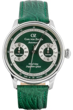 CARL VON ZEYTEN Automatikuhr Schönmünzach CVZ0086GRS, Armbanduhr, mechanische Uhr, Herrenuhr, Made in Germany, Dualzeit