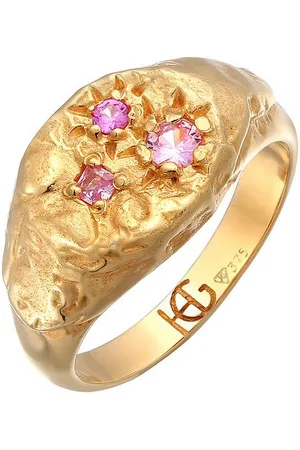 Haze & Glory Fingerring Saphir Rosa - Tilli 375 Gelbgold, Cocktailring - Verkäufer: JULIE & GRACE GmbH