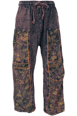 GURU-SHOP Relaxhose Yogahose, Unisex Baumwoll-Goa-Hose mit Print.. Retro, Ethno Style, alternative Bekleidung - Verkäufer: