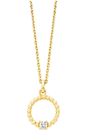 JULIE JULSEN Kette mit Anhänger 925/- Sterling Silber vergoldet 1 Zirkonia
