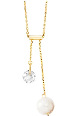 JULIE JULSEN Kette mit Anhänger 925/- Sterling Silber vergoldet Perle und Zirkonia