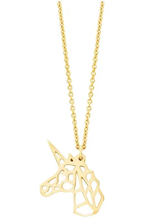 JULIE JULSEN Kette mit Anhänger 925/- Sterling Silber vergoldet Einhorn