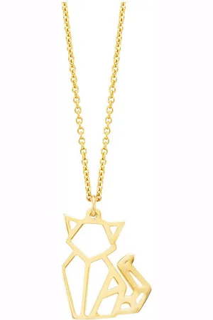 JULIE JULSEN Kette mit Anhänger 925/- Sterling Silber vergoldet Katze