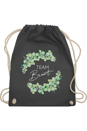 Shirtracer Turnbeutel Team Braut Eukalyptus I Crew Bride, JGA Junggesellenabschied Frauen - Verkäufer: