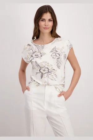 monari Rundhalsshirt mit Blumenmuster