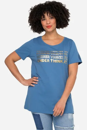 Angel of Style T-Shirt T-Shirt Schriftzug Rundhals Halbarm - Verkäufer: Popken Fashion Group