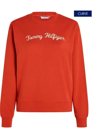 Tommy Hilfiger Sweatshirt CRV MDRN REG SCRIPT SWEATSHIRT Große Größen