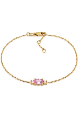 Haze & Glory Armband Synthetischer Saphir Topas 375er Gelbgold - Verkäufer: JULIE & GRACE GmbH