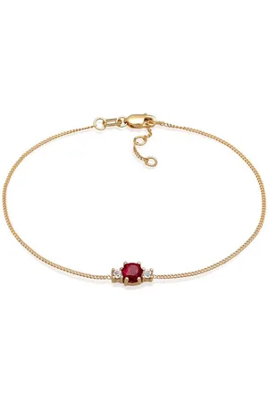 Haze & Glory Armband Rubin Topas Edelstein 375er Gelbgold - Verkäufer: JULIE & GRACE GmbH