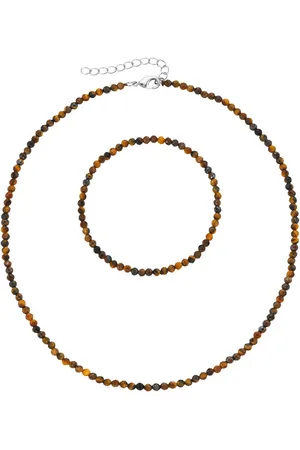 Firetti Ketten und Armband Set Multipack Schmuck Geschenk Armkette Halskette (Set, 2-tlg), facettierte Edelsteine