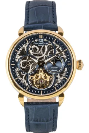 CARL VON ZEYTEN Automatikuhr Neukirch CVZ0005GBLS, Armbanduhr, mechanische Uhr, Herrenuhr, Skelettuhr, Made in Germany