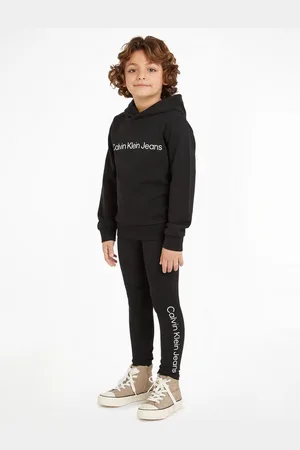 Calvin Klein Langarmshirt & Leggings INST.LOGO RLX.HOODIE LEGGING SET für Kinder bis 16 Jahre