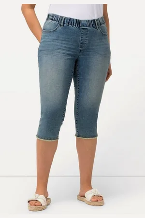 Ulla Popken Röhrenjeans Jeans-Capri Sienna Fransensaum schmales Bein - Verkäufer: Popken Fashion Group