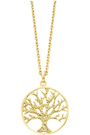 JULIE JULSEN Kette mit Anhänger 925/- Sterling Silber vergoldet Motiv Lebensbaum