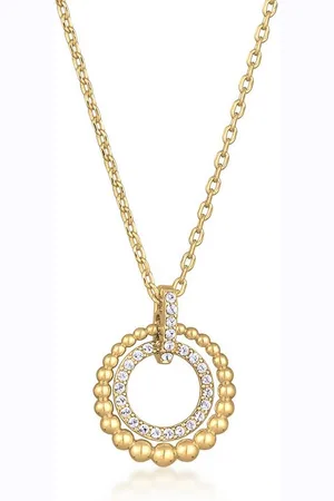 Elli Kette mit Anhänger Kreis Kristalle Anhänger Silberfarben für Damen, Kugel - Verkäufer: JULIE & GRACE GmbH
