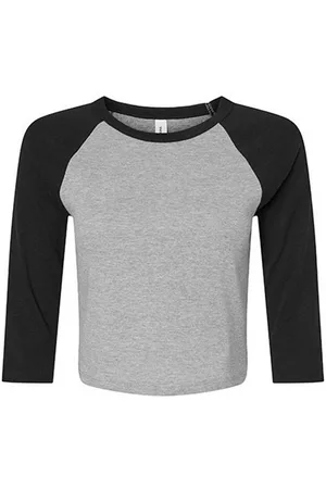 Bella Langarmshirt bauchfreies Damen Langarmshirt - 3/4 Raglan Shirt für Frauen Gr. XS bis XXL - Verkäufer: witoru