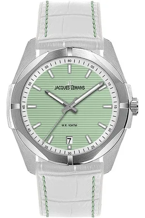 Jacques Lemans Quarzuhr Monte Carlo 1-2178F, Armbanduhr, Damenuhr, Datum, Leuchtzeiger, Lederarmband