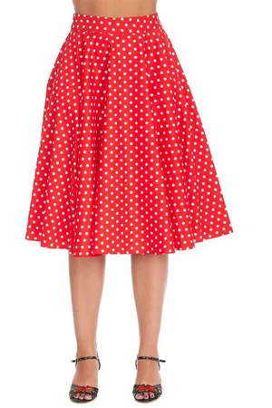 Banned Retro A-Linien-Rock Polka Dot Days Retro Vintage Swing Skirt High Waist - Verkäufer: Schompi Trading e.K.