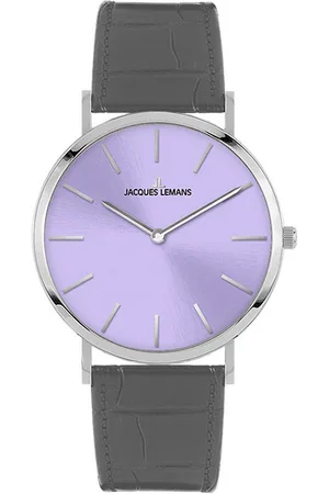 Jacques Lemans Quarzuhr Nizza 1-2172E, Armbanduhr, Damenuhr, Lederarmband, Glas mit Saphirbeschichtung