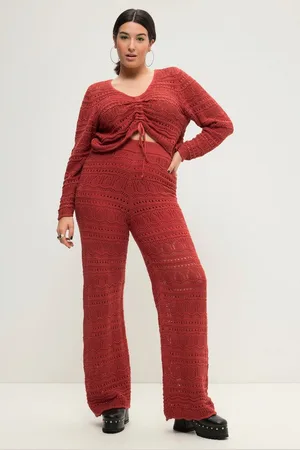 STUDIO UNTOLD Schlupfhose Ajour-Strickhose Wide Legs Elastikbund - Verkäufer: Popken Fashion Group