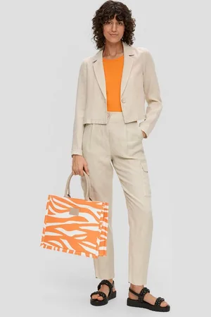QS by s.Oliver 7/8-Hose Super High Rise Leinenhose mit verkürztem Bein und Cargotaschen - Verkäufer: