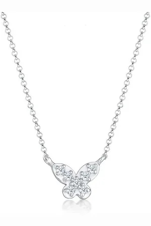 Elli DIAMONDS Kette mit Anhänger Schmetterling Diamanten (0.11 ct) 925 Silber, Schmetterling - Verkäufer: JULIE & GRACE GmbH