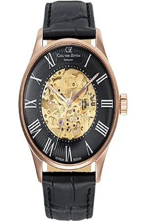 CARL VON ZEYTEN Automatikuhr, Herren Analog Automatik Uhr mit Leder Armband CVZ0011RBK - Verkäufer: Juwelier Bektas e.K.