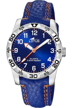 Lotus Quarzuhr Jugenduhr Junior Armbanduhr Leder, (Analoguhr), Jugend Armbanduhr rund, mittel (ca. 34mm), Edelstahl, Luxus - Verkäufer: Fit4Style Silberschmuck - IMPPAC