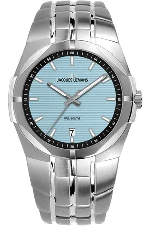 Jacques Lemans Quarzuhr Monte Carlo 1-2177E, Armbanduhr, Herrenuhr, Datum, Leuchtzeiger, Edelstahlarmband
