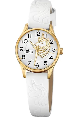 Lotus Quarzuhr Kinderuhr Leder Junior, (Analoguhr), Kinder Armbanduhr rund, klein (ca. 23mm), Edelstahl - Verkäufer: Fit4Style Silberschmuck - IMPPAC