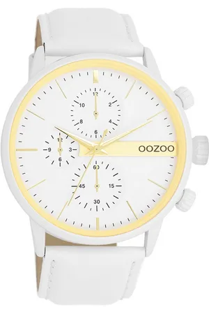 Oozoo Quarzuhr C11313, Armbanduhr, Herrenuhr, Lederarmband, Chrono-Look