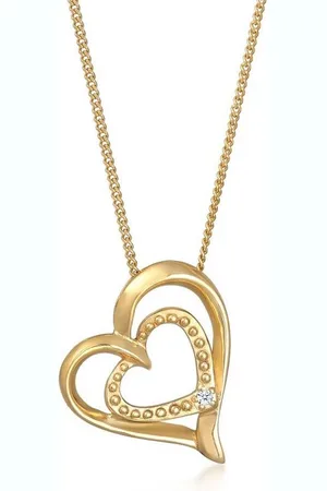 Elli DIAMONDS Kette mit Anhänger Herz Liebesbeweis Diamant (0.015 ct) Silber, Herz - Verkäufer: JULIE & GRACE GmbH