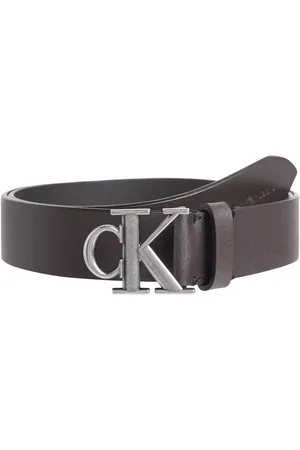 Calvin Klein Ledergürtel ROUND MONO PLAQUE LTHR BELT 35MM mit CK-Logoschließe
