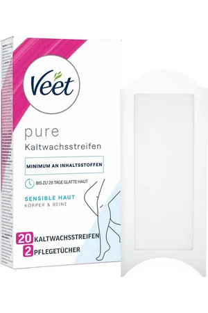 Veet Kaltwachsstreifen Pure für Haarentfernung, 20 St., an Körper, Arme & Beine, - geeignet für sensible Haut - Verkäufer: PENNGUIN-DE