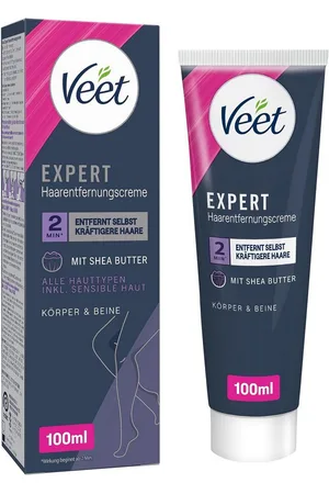 Veet Enthaarungscreme EXPERT Haarentfernungscreme für Körper & Beine 100 ml, 1 St., geeignet für alle Hauttypen, inkl. sensibler Haut - Verkäufer: PENNGUIN-DE