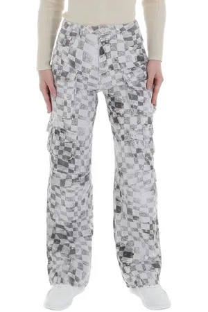 Ital-Design Cargohose Damen Freizeit (86537216) Kariert Stoffhose in - Verkäufer: