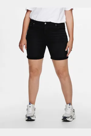 ONLY Jeansshorts CARLAOLA HW SHORTS AZG573 DNM mit schmalem Umschlag