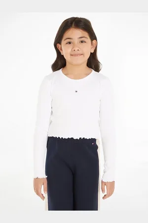 Tommy Hilfiger Langarmshirt ESSENTIAL RIB TOP L/S mit Babylock Saum