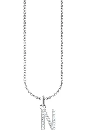 Thomas Sabo Kette mit Anhänger Buchstabe, KE2240 - KE2265-051-14-L45V, KE2240 - KE2265-414-14-L45V, mit Zirkonia (synth)