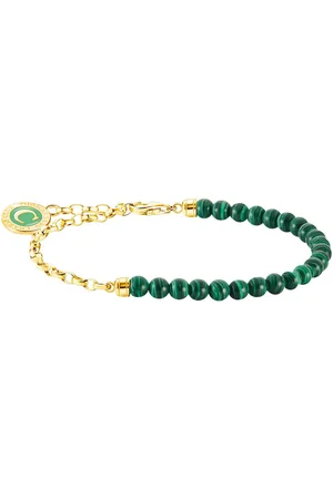 Thomas Sabo Charm-Armband imit. Malachit oder imit.Korelle, A2130-007-10-L19v, A2130-140-6-L19V, mit imit. Koralle oder imit. Malachit