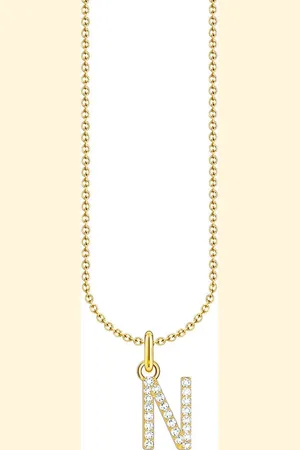 Thomas Sabo Kette mit Anhänger Buchstabe, KE2240 - KE2265-051-14-L45V, KE2240 - KE2265-414-14-L45V, mit Zirkonia (synth)