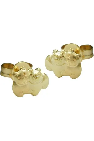 GALLAY Paar Ohrstecker Ohrring 6x8mm Bärenpaar matt-glänzend 9Kt GOLD (1-tlg) - Verkäufer: Cats Collection